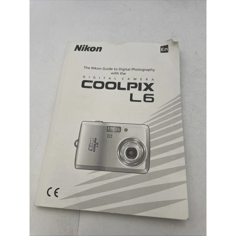 Nikon Coolpix L6 6MP Digital Camera 3X Optical Zoom+CD+Manuals +Case Tested Fine